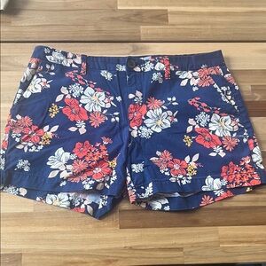 Old Navy Floral Women's Shorts - Blue and Red